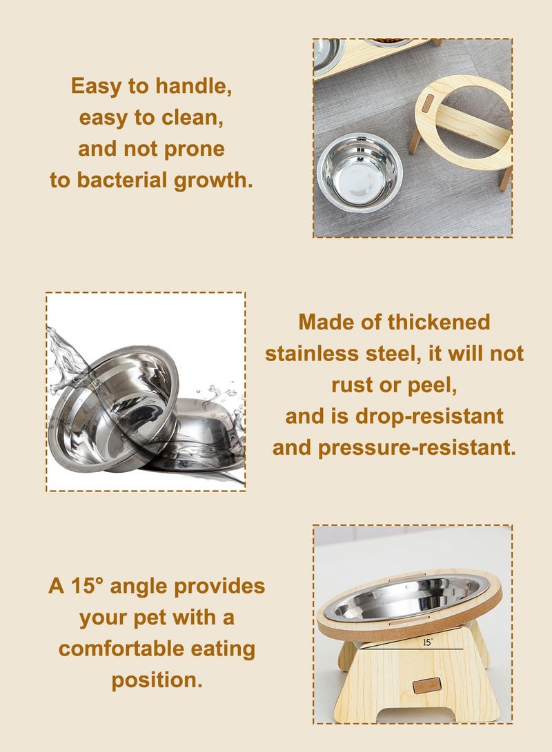 Kidle Elevated Raised Cat Bowls Stainless Steel Cat Food Water Bowl for Cats and Small Dogs - Image 5